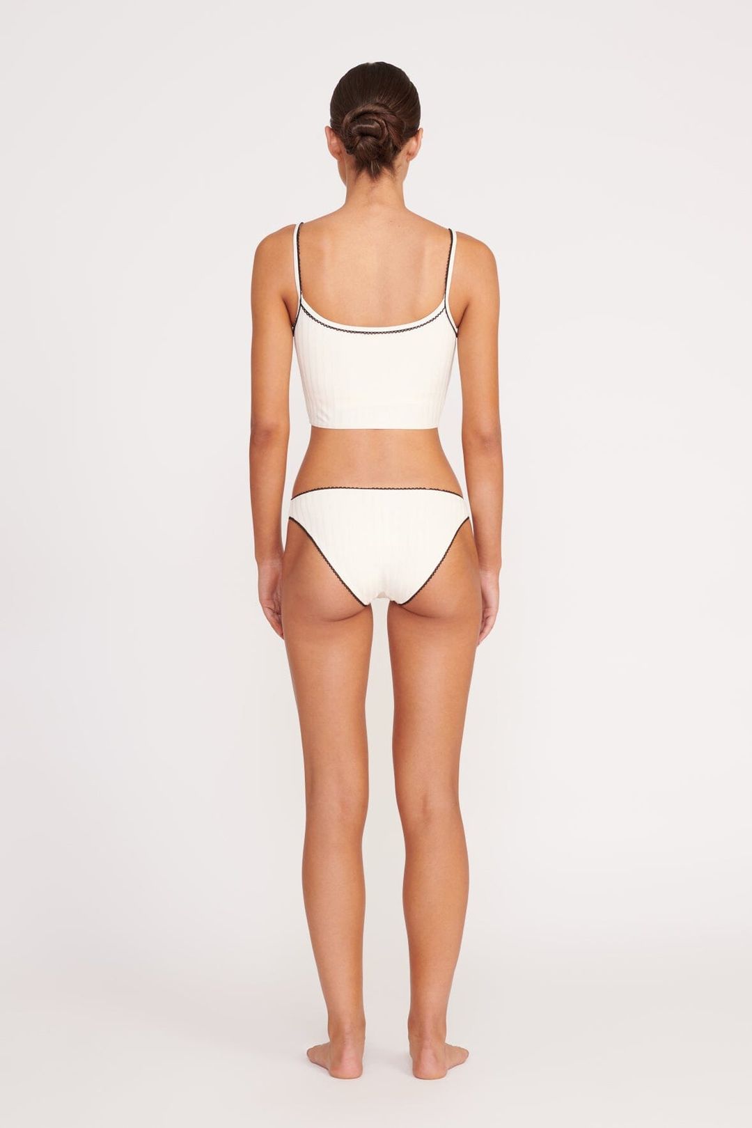 ABBY SWIM TOP | IVORY BLACK #5