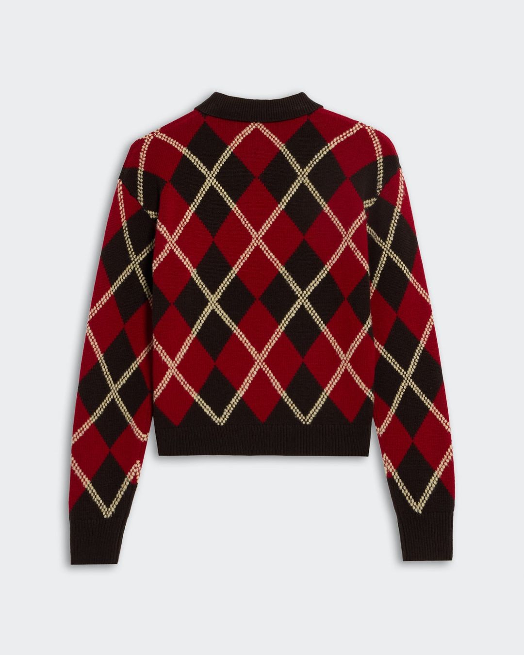 Collegiate Argyle Polo - Burnt Cocoa Combo