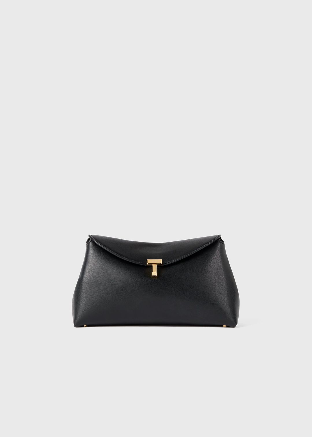 T-lock leather clutch black #9