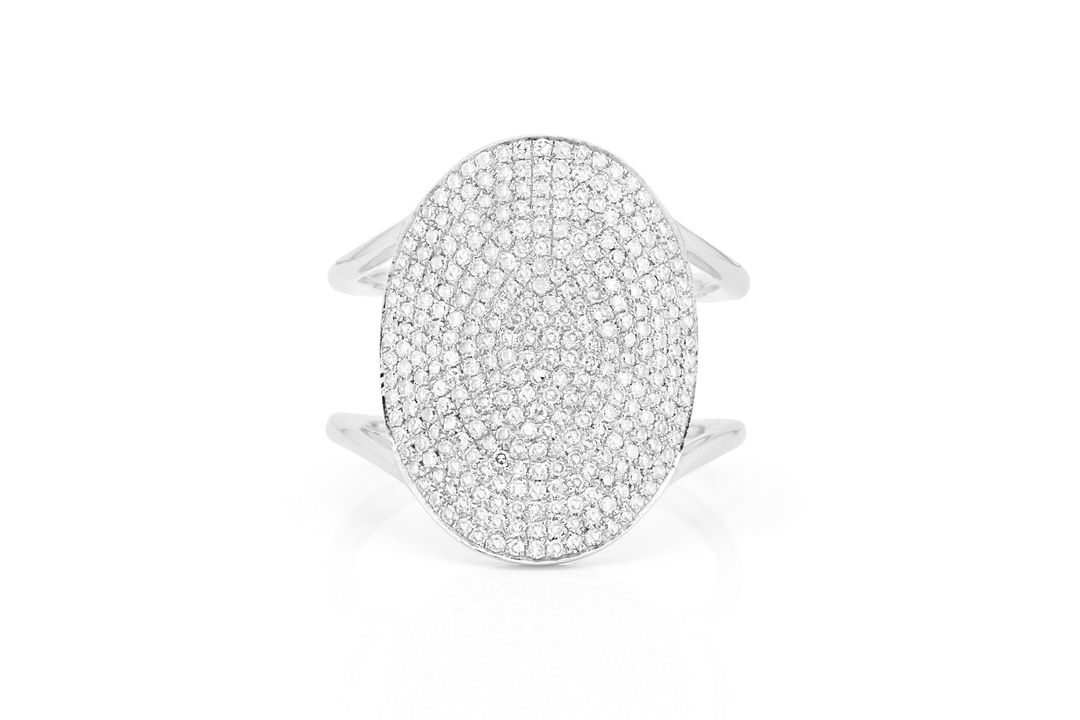 Diamond Jumbo Oval Ring #4