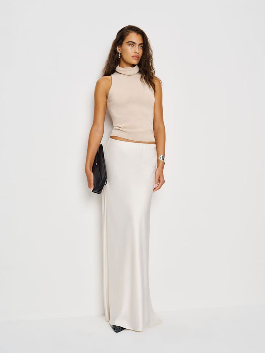 Marcy Cashmere Turtleneck Tank