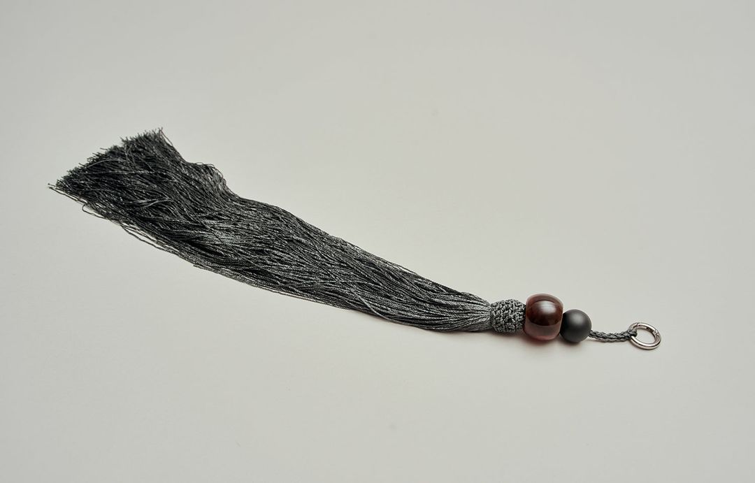 Large Cadenza Tassel in Leather and Acrylic #4