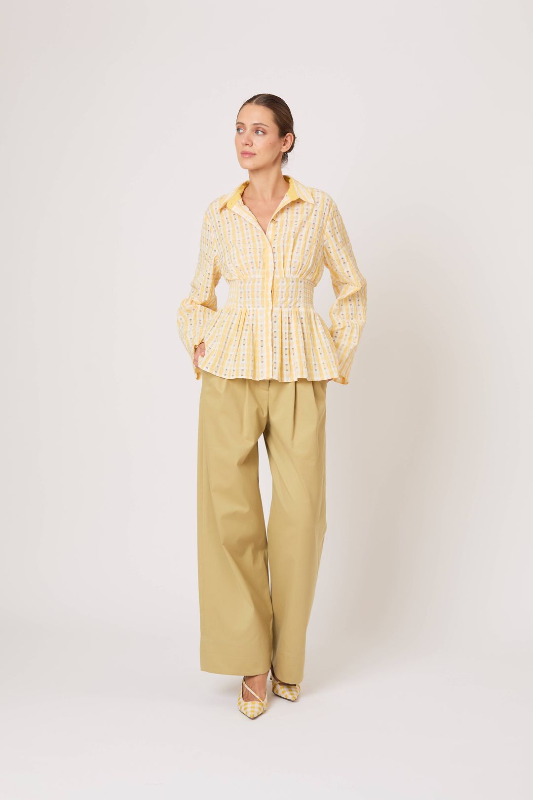 Boogie Woogie Bugle Boy Top in Seersucker Check #3