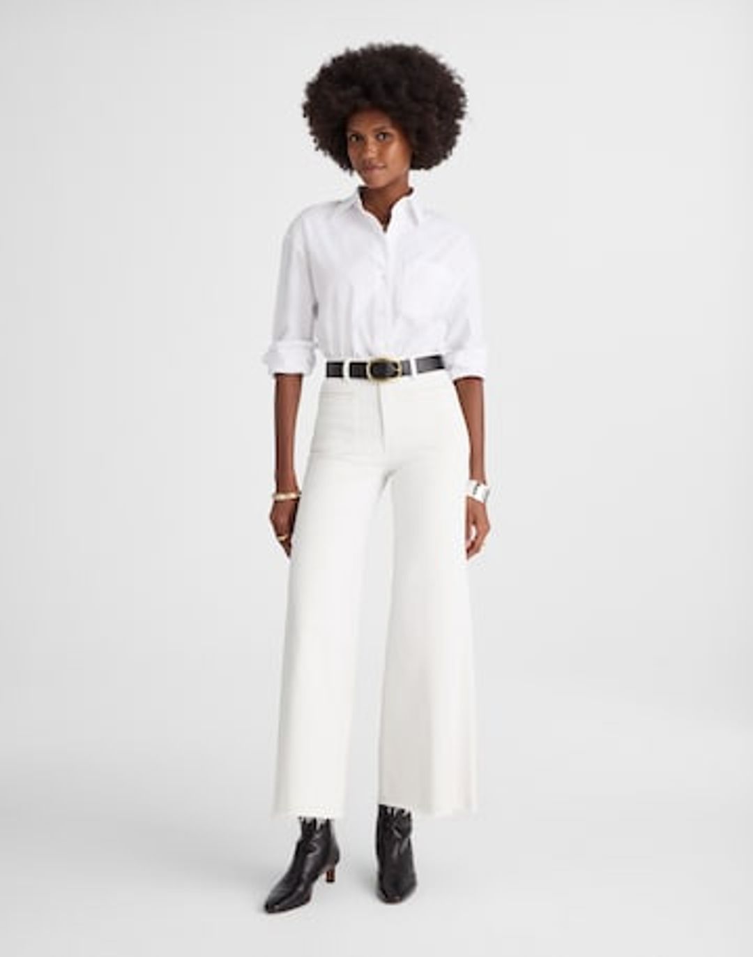 flared wide leg w. welt pkt