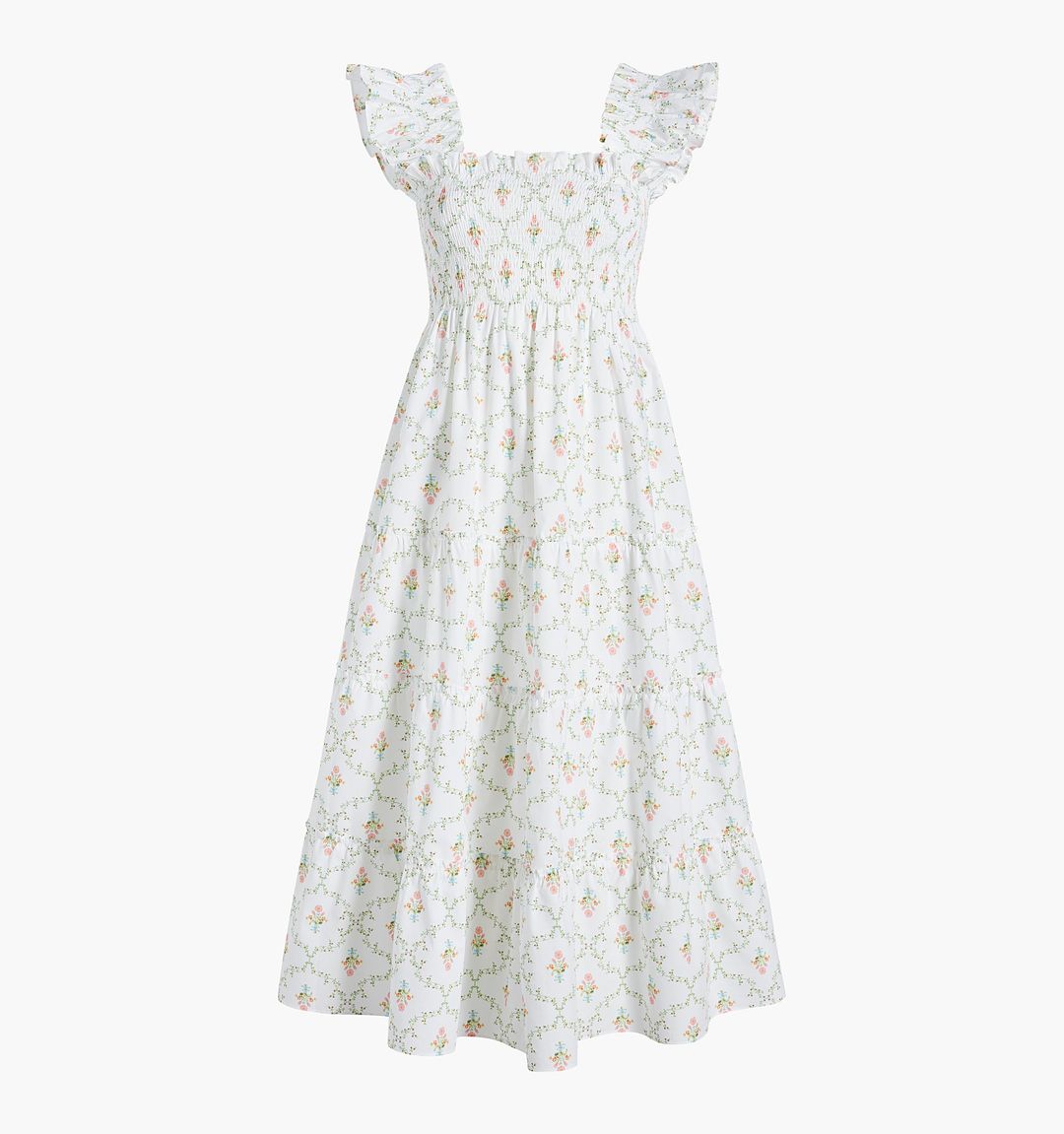 The Ellie Nap Dress - Pastel Trellis #4