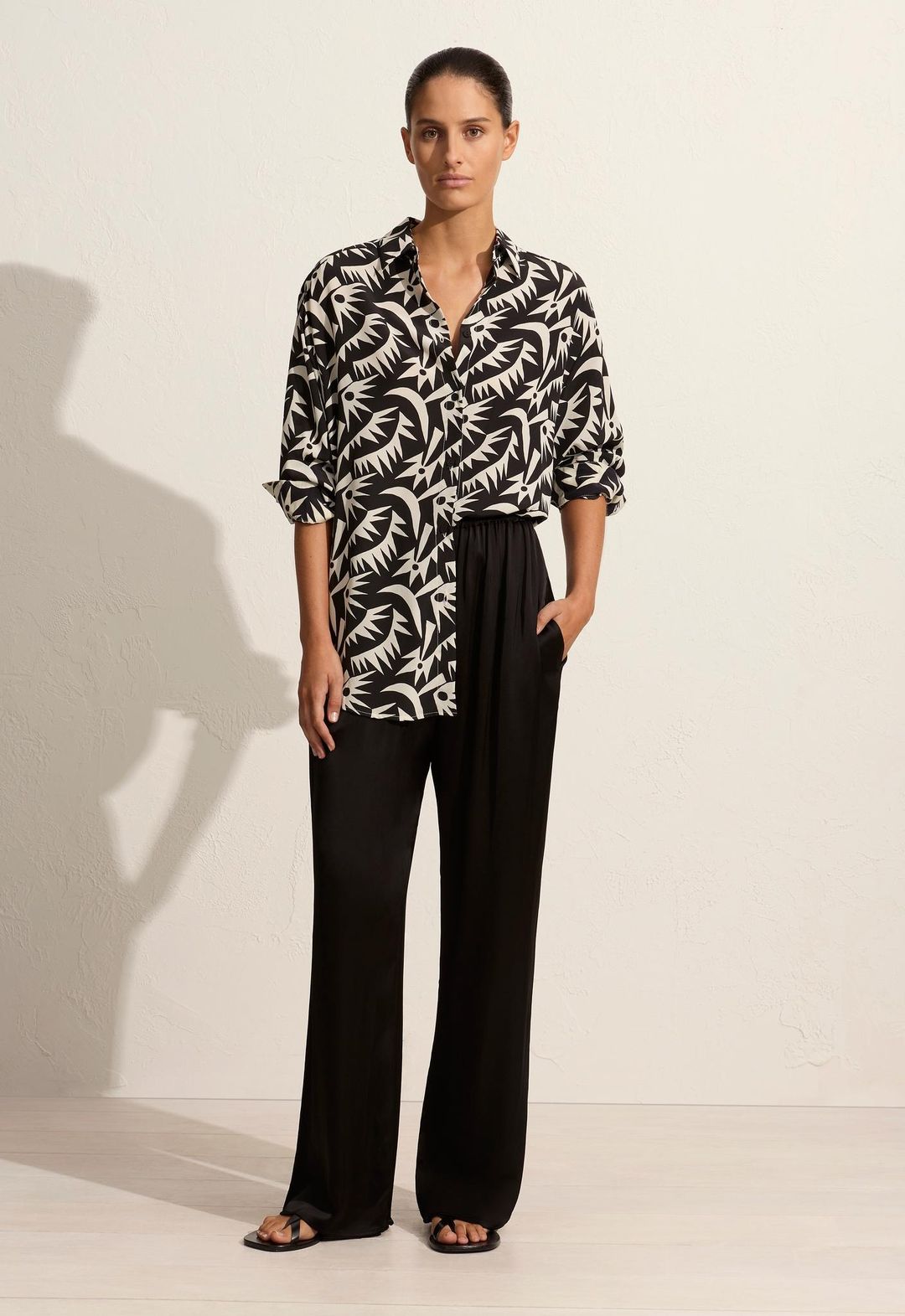Long Sleeve Silk Shirt Palmetto
