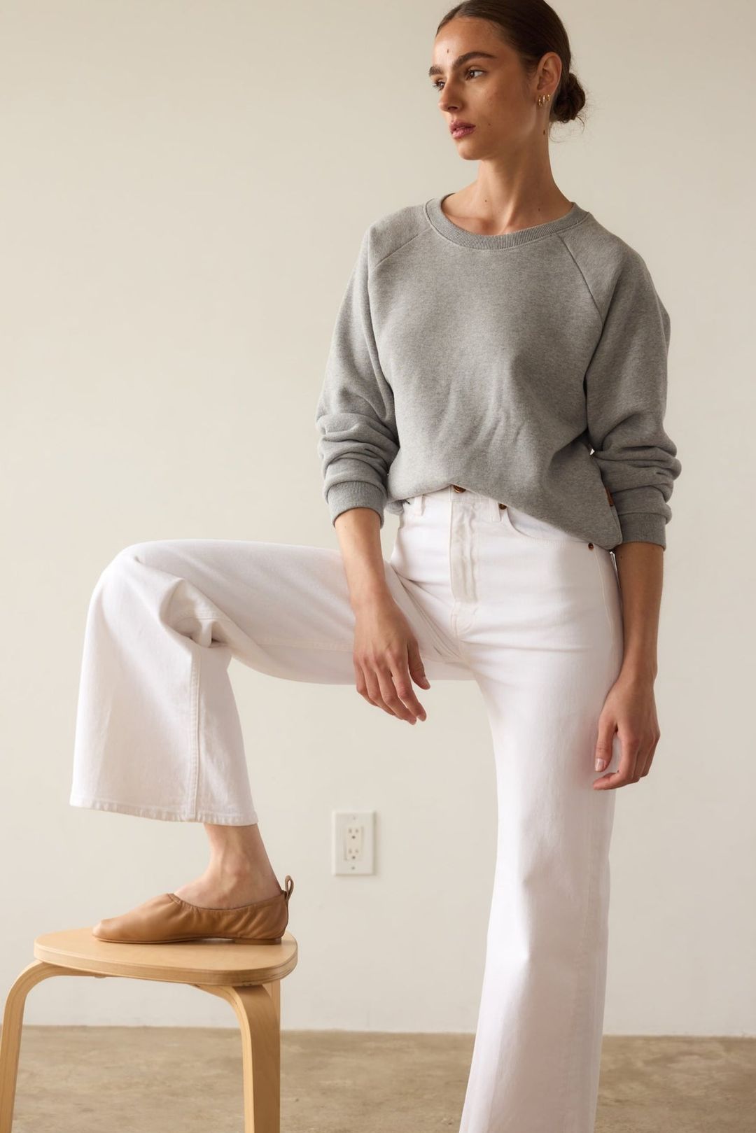 The Wide A Leg in Soft White #5