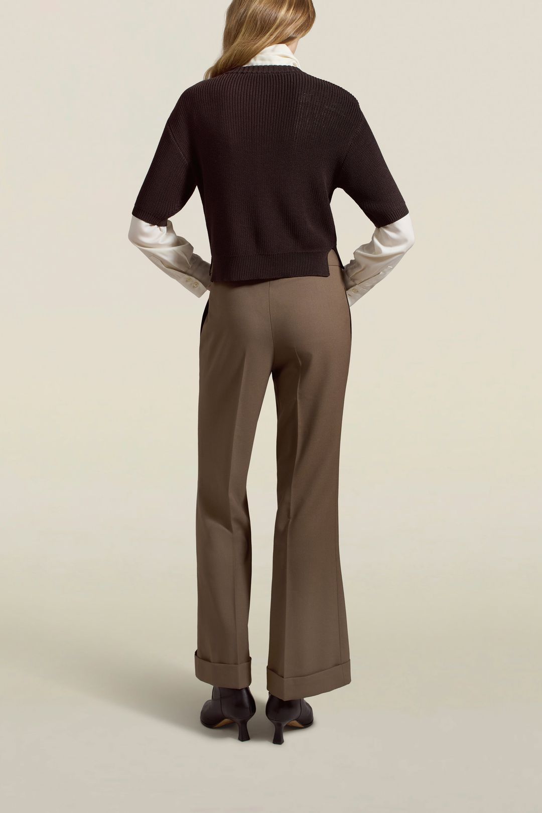 Kai Knit Tee in Chocolate Viscose Blend #3