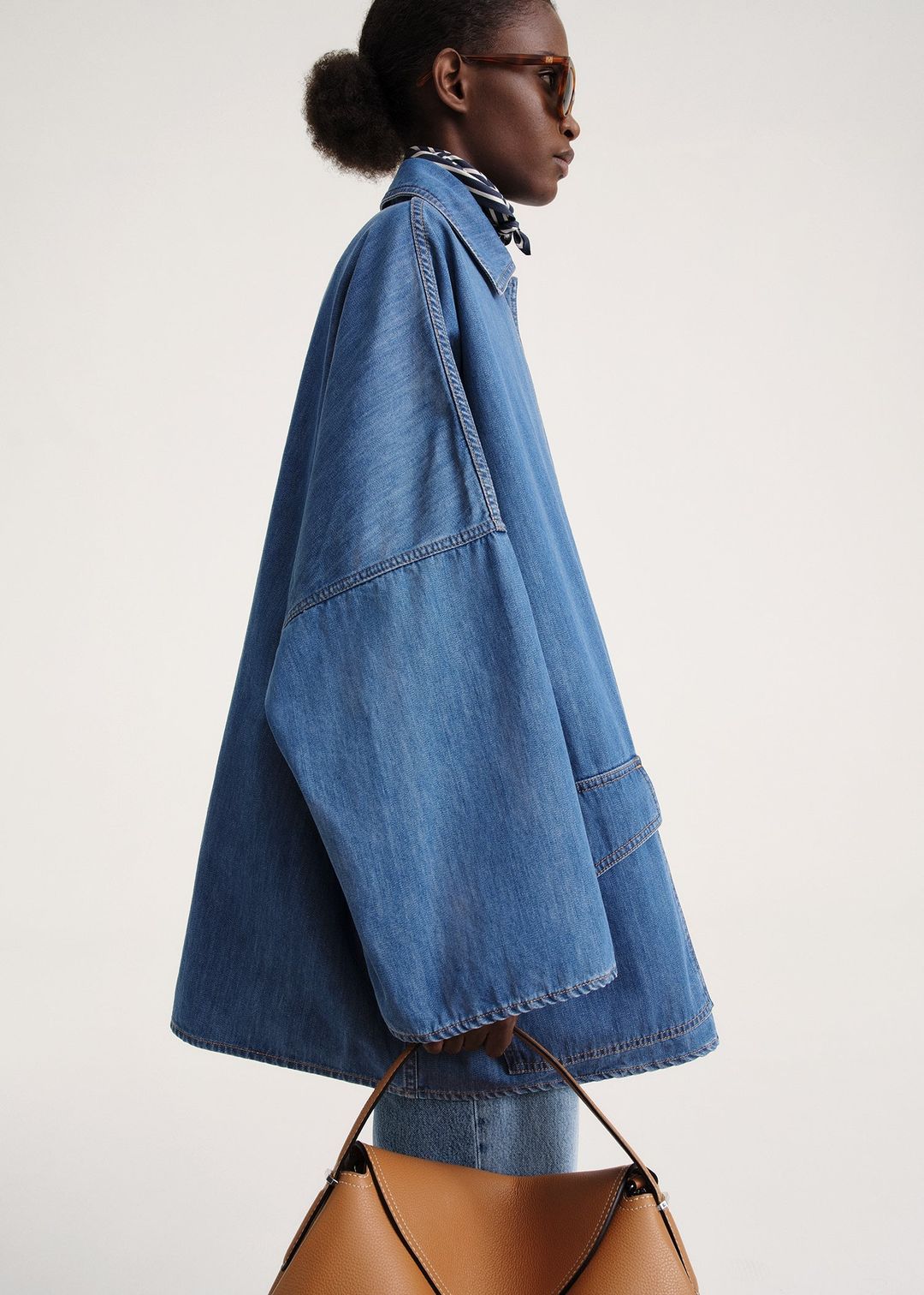Denim overshirt jacket soft blue #6