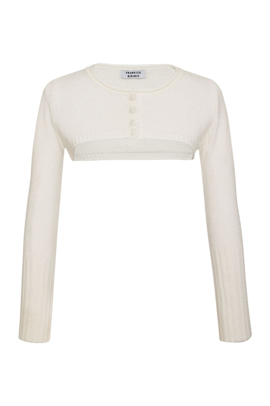Nina Cloud Knit Shrug Top - White #5