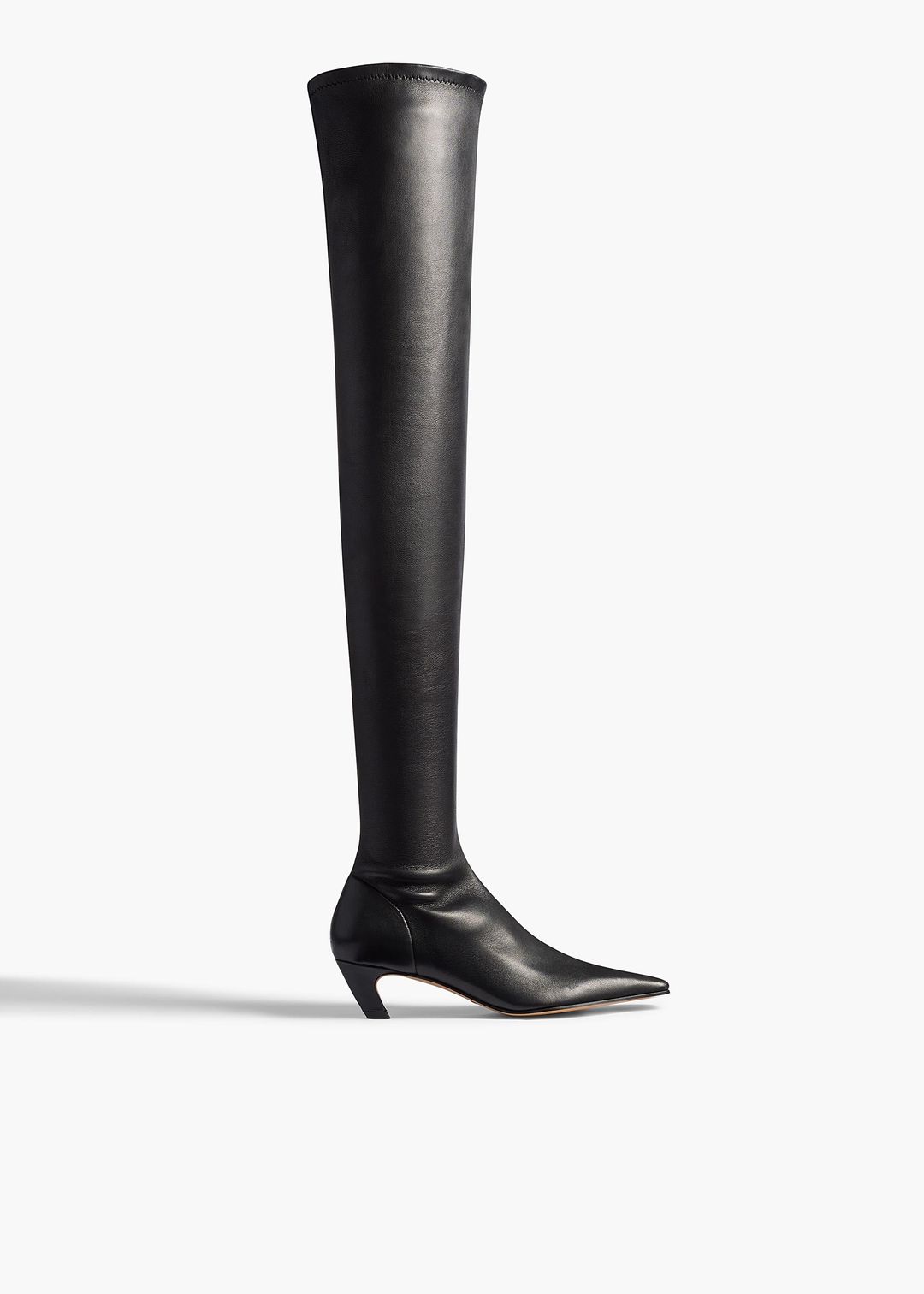 Arizona Over-the-Knee Stretch Boot in Black Nappa Leather