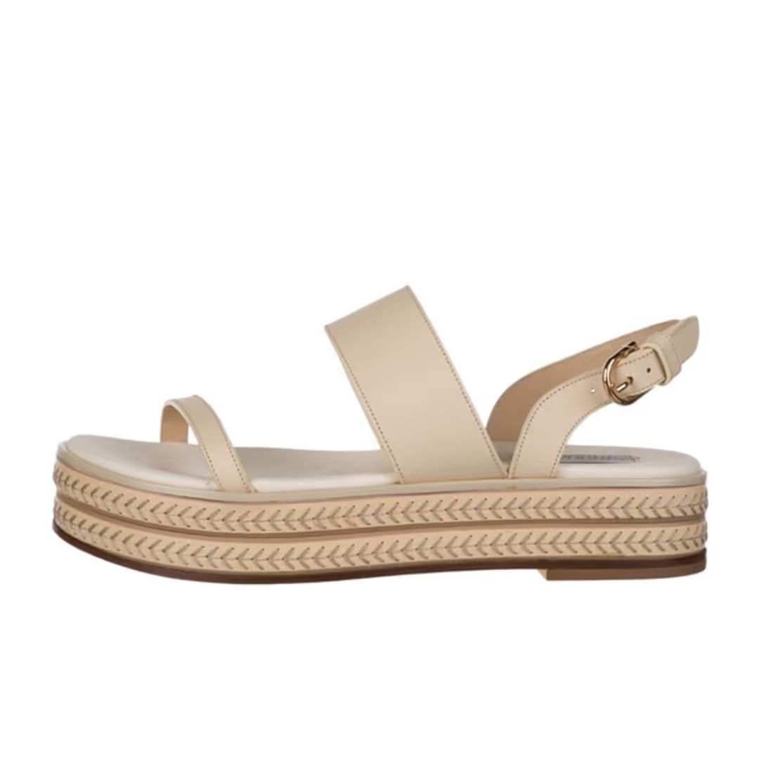 Cream Leather Espadrilles #4