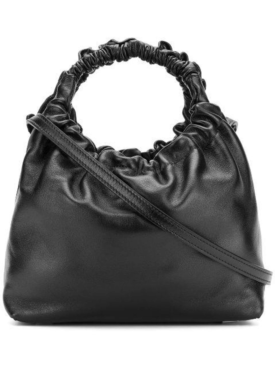 Double Circle Small Leather Bag In Black #8