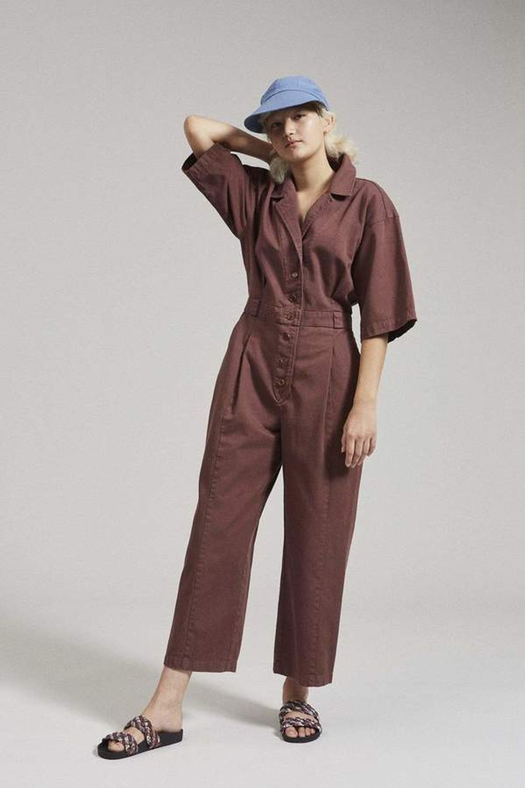 Larchmont Jumpsuit - Red Clay on Garmentory