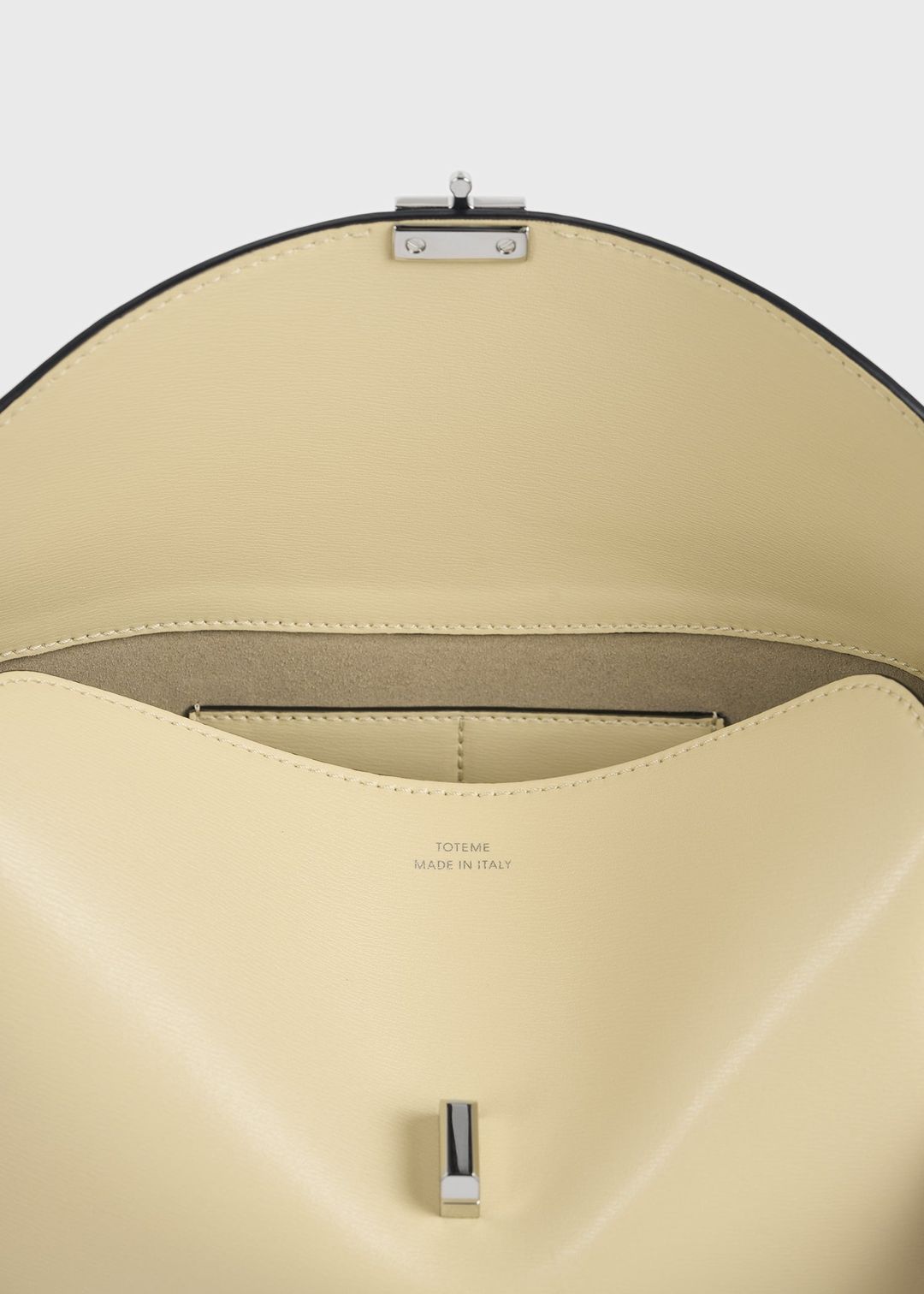 T-lock leather clutch champagne #6