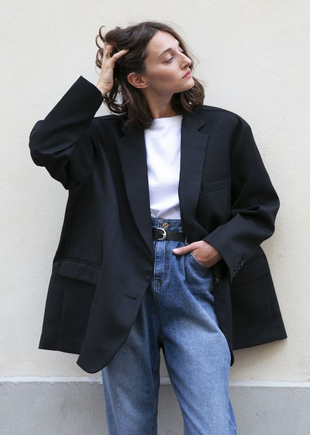 Frankie Oversized Boyfriend Blazer - Black #3