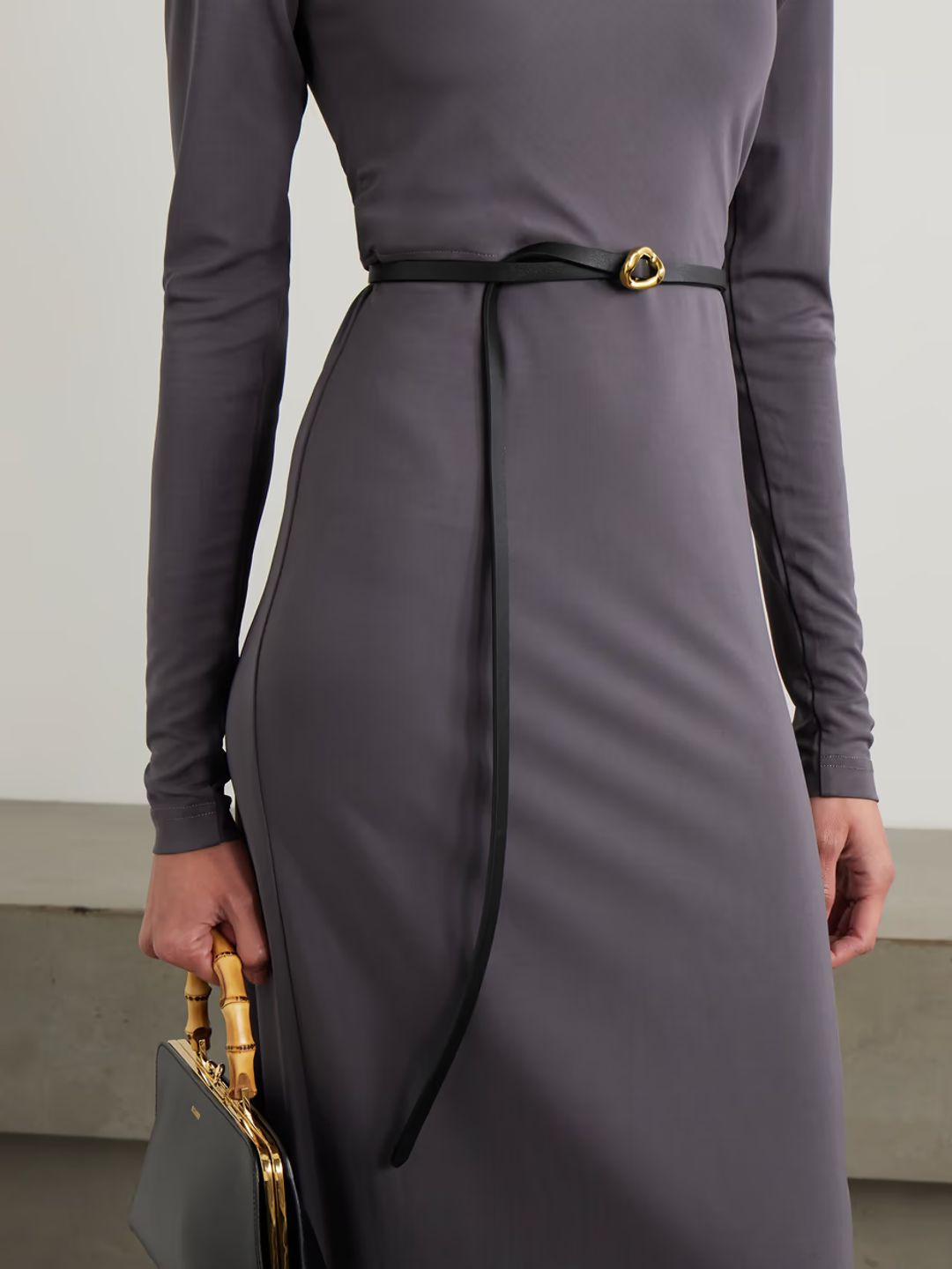 Orbite leather waist belt