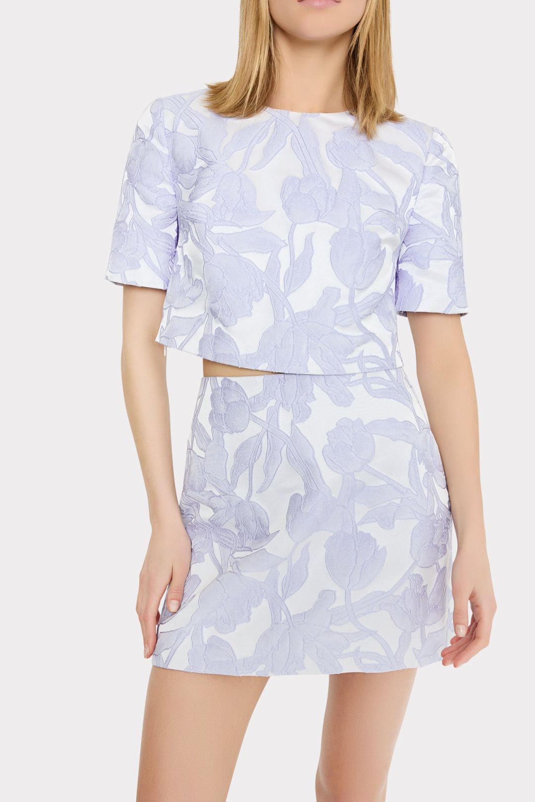 Tulip Jacquard Modern Mini Skirt #3