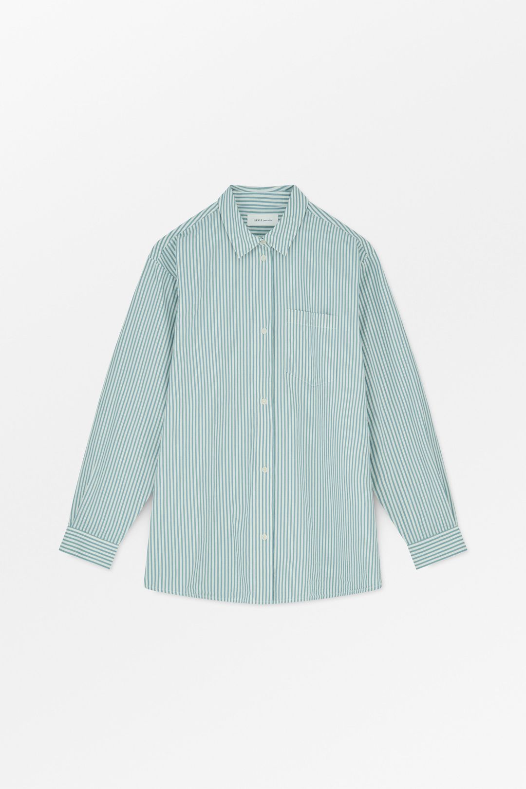 Edgar shirt - White/Aqua stripe