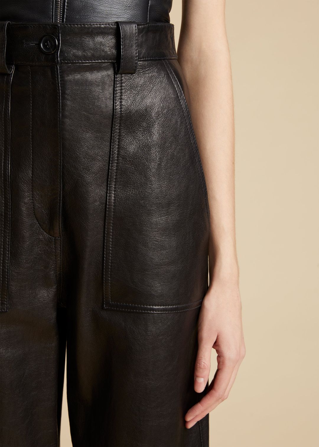 The Hewey Pant in Black Leather #5