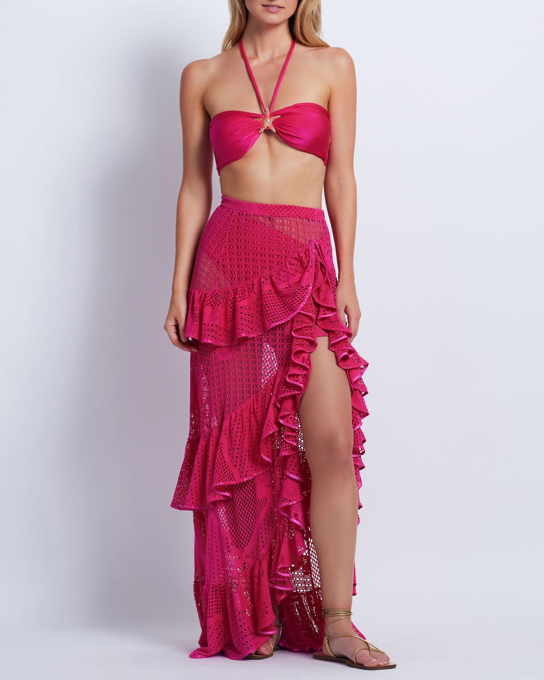 Ruffled Lace Beach Skirt #3