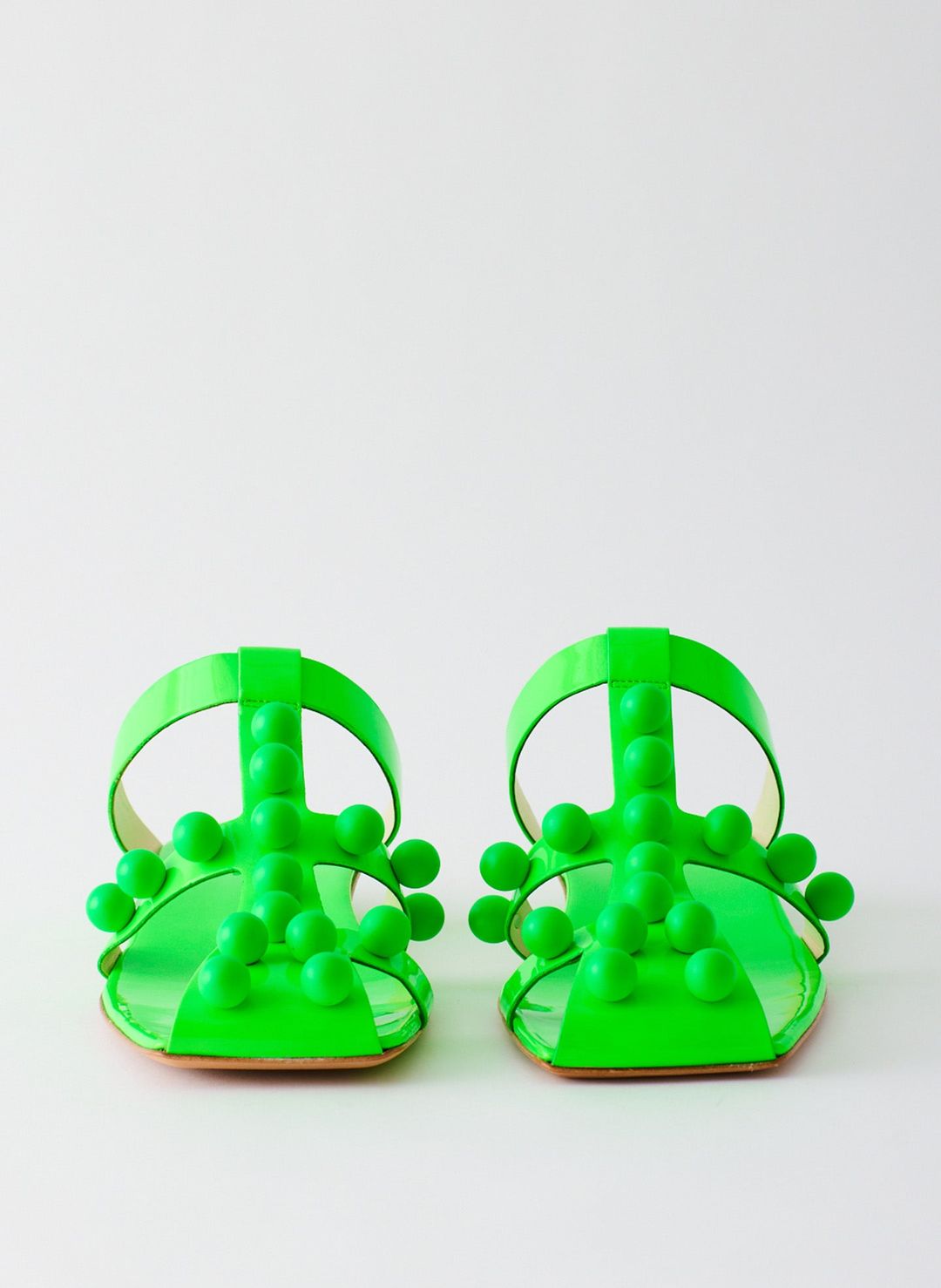 Dex Studded Neon Patent Sandal #4