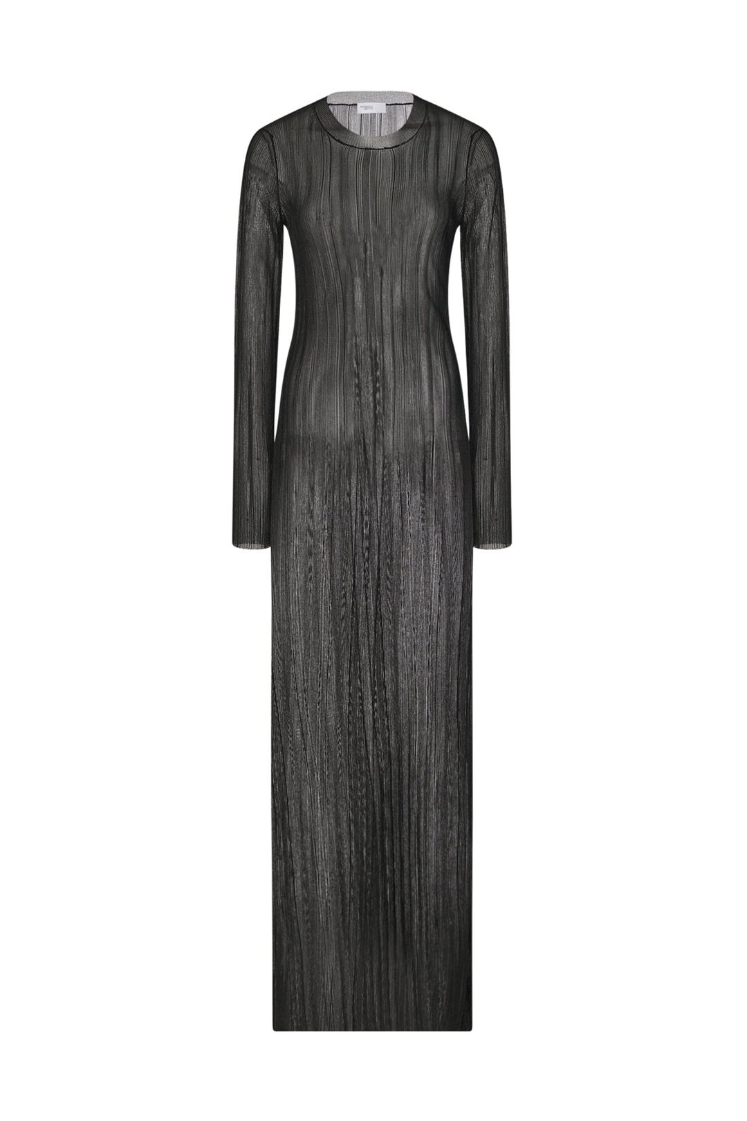 SHEER PLISSE LONG SLEEVE DRESS #4