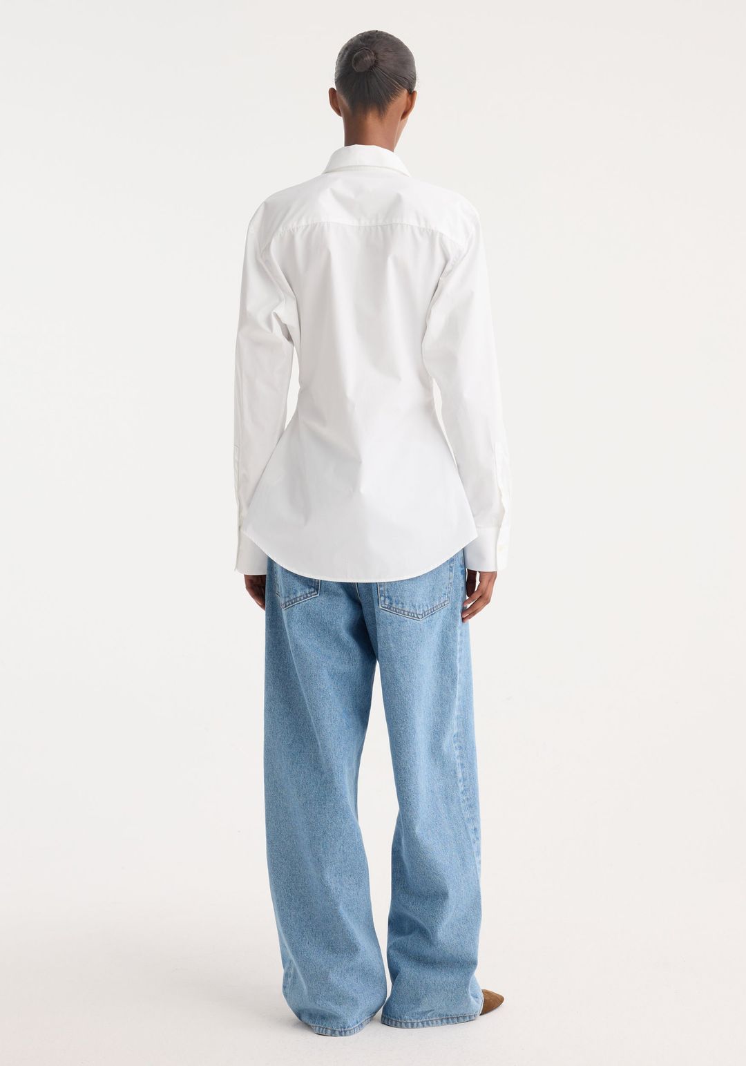 Poplin shaped shirt | optic white #5