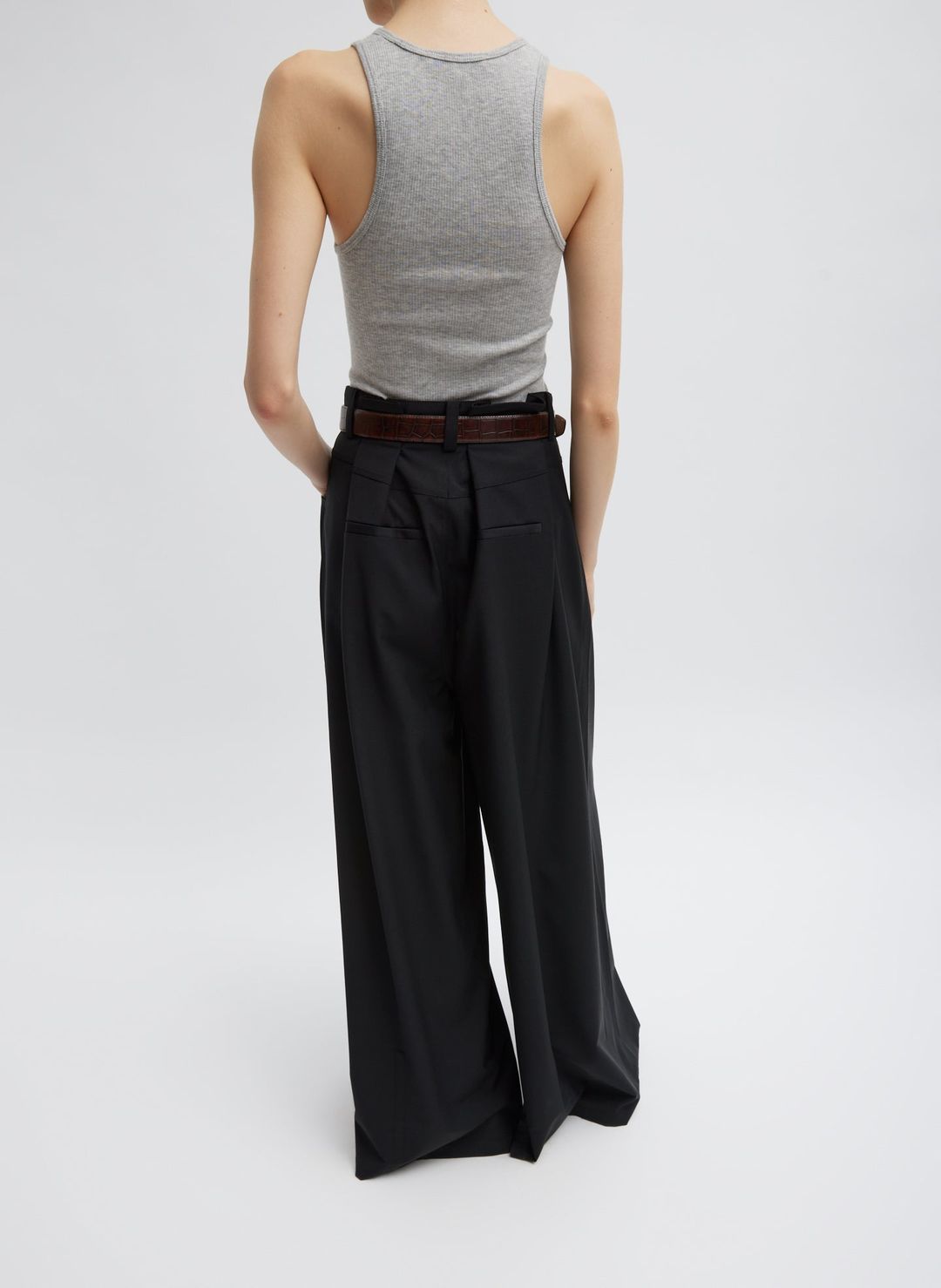 Tropical Wool Walker Wide Leg Pant #7