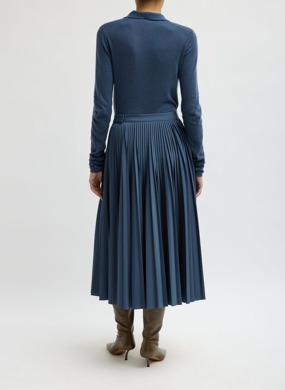 Tropical Wool Pleating Sunray Skirt #3