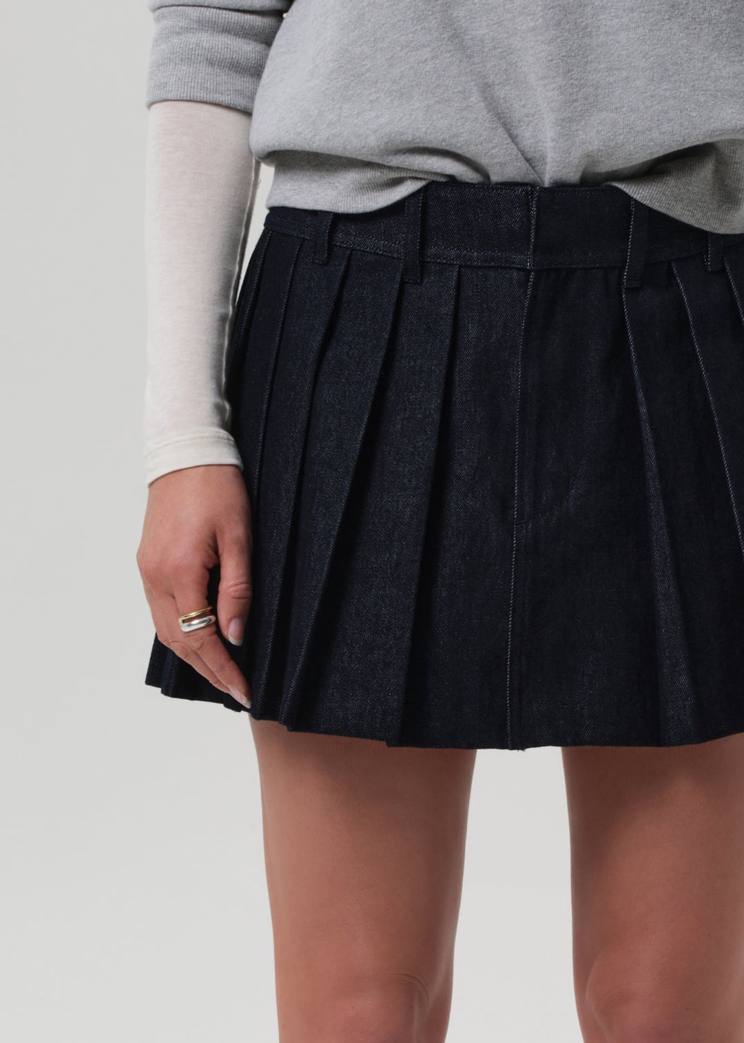 Pleated Mini Skirt in Juno #5