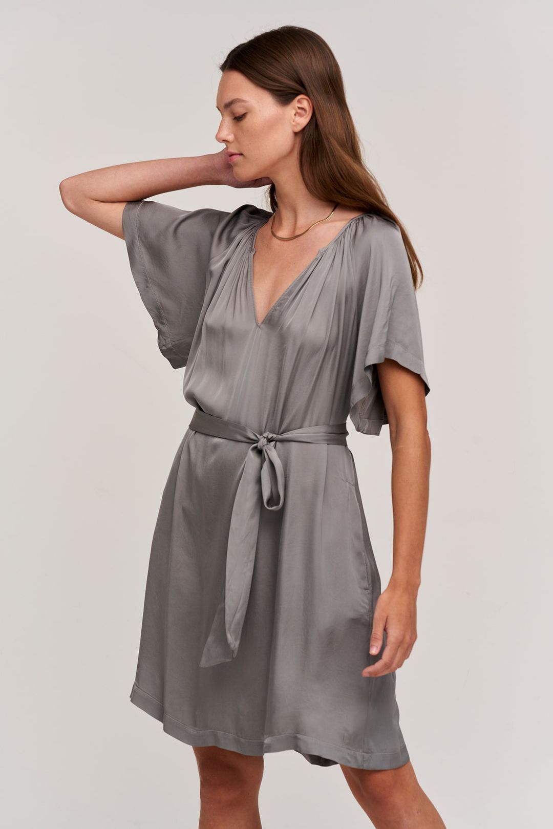 SUZANNA SATIN VISCOSE DRESS #3