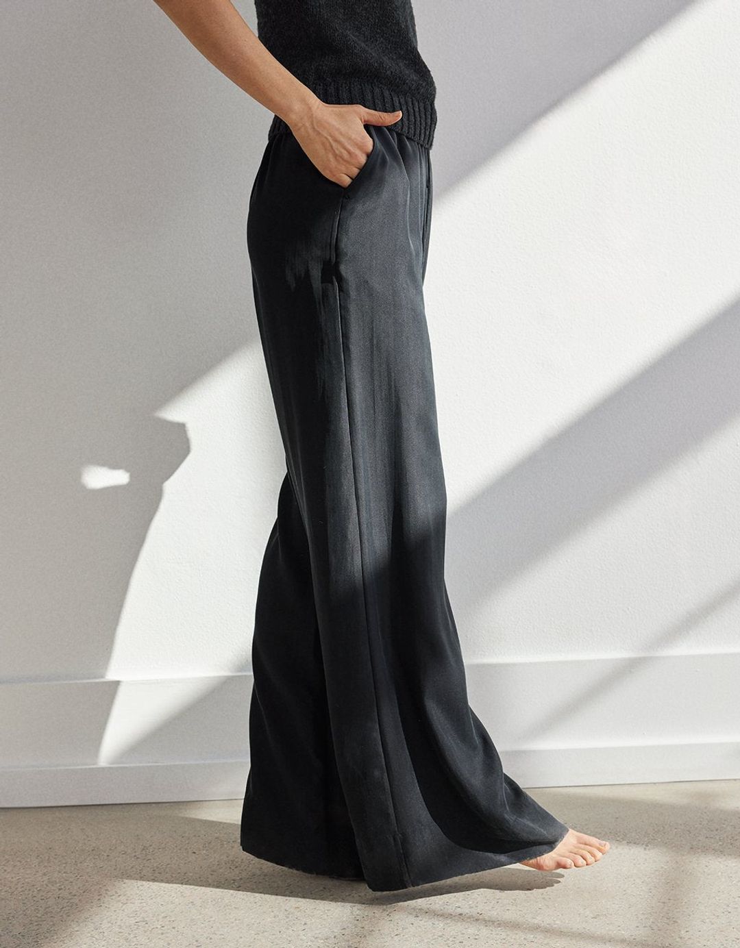 unsubscribed silk tie waist pant #3