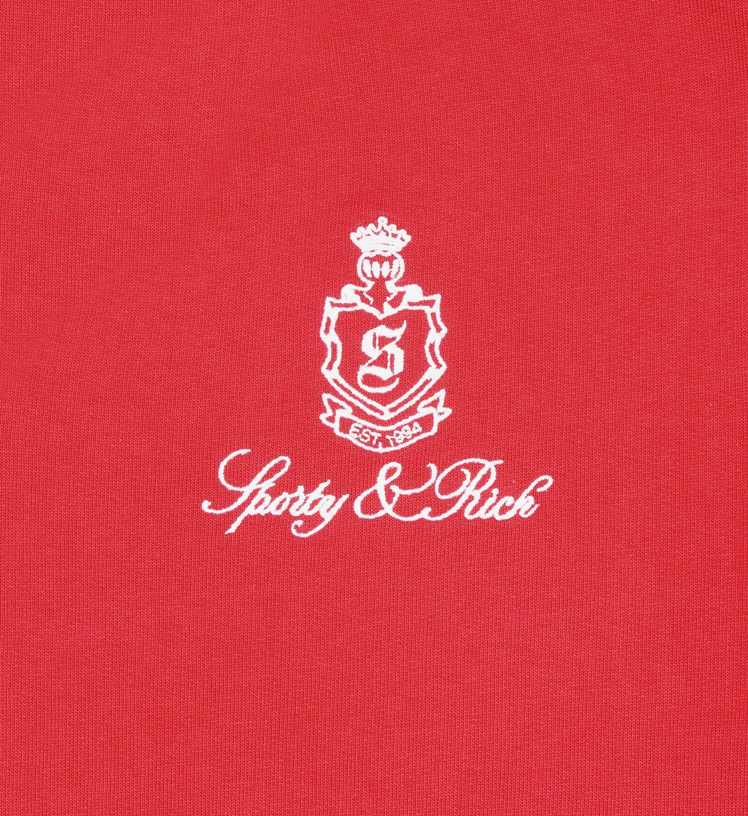 Vendome V-Neck Sweatshirt - Ruby/White #3