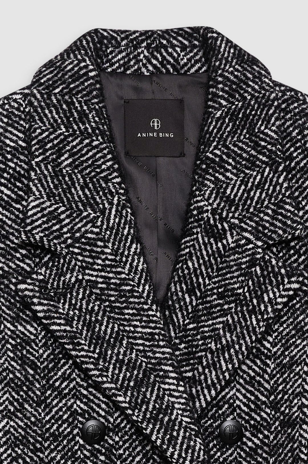 Vienna Blazer - Black and White Tweed #4