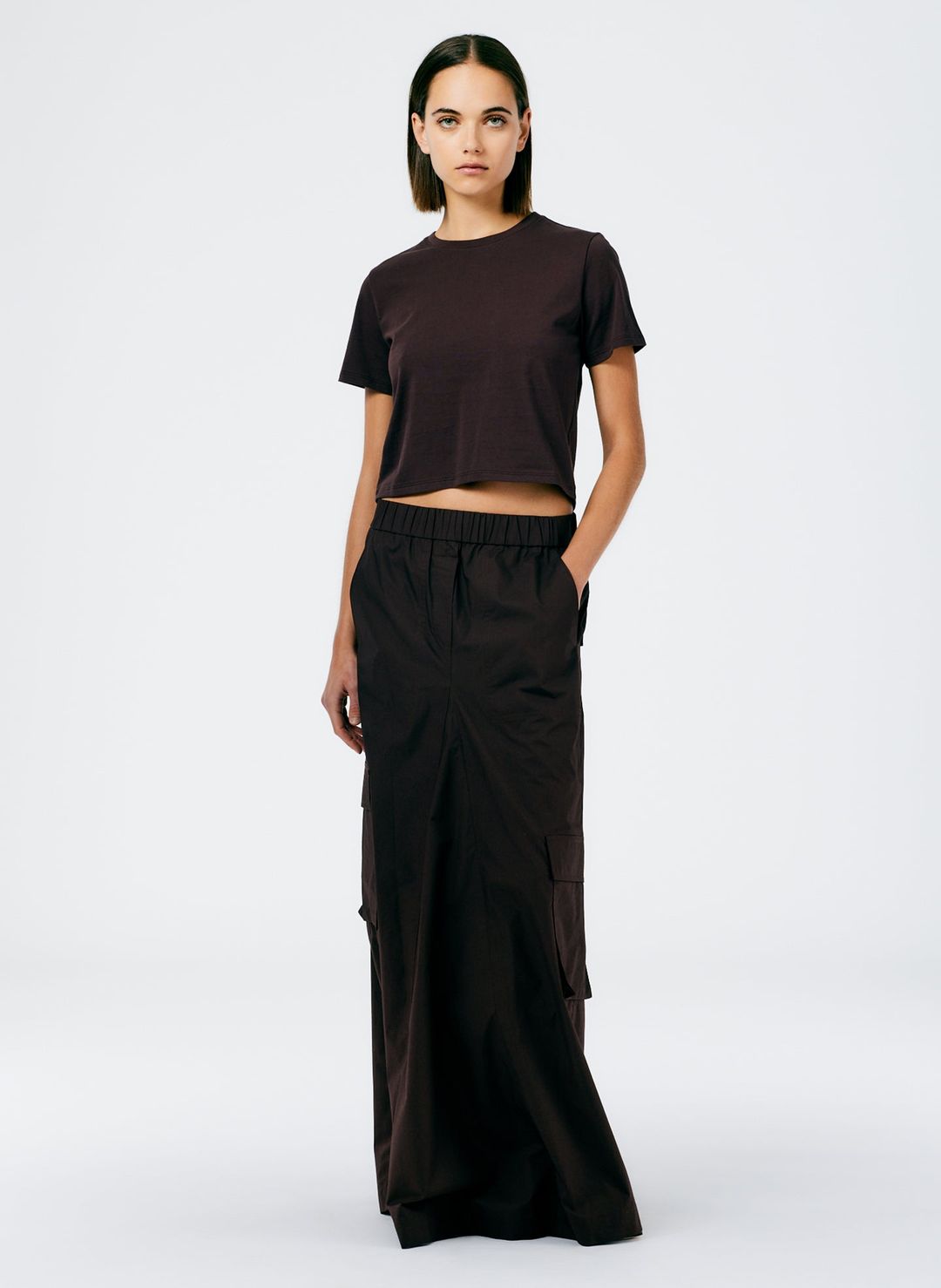 Vintage Cotton Pull On Cargo Godet Skirt