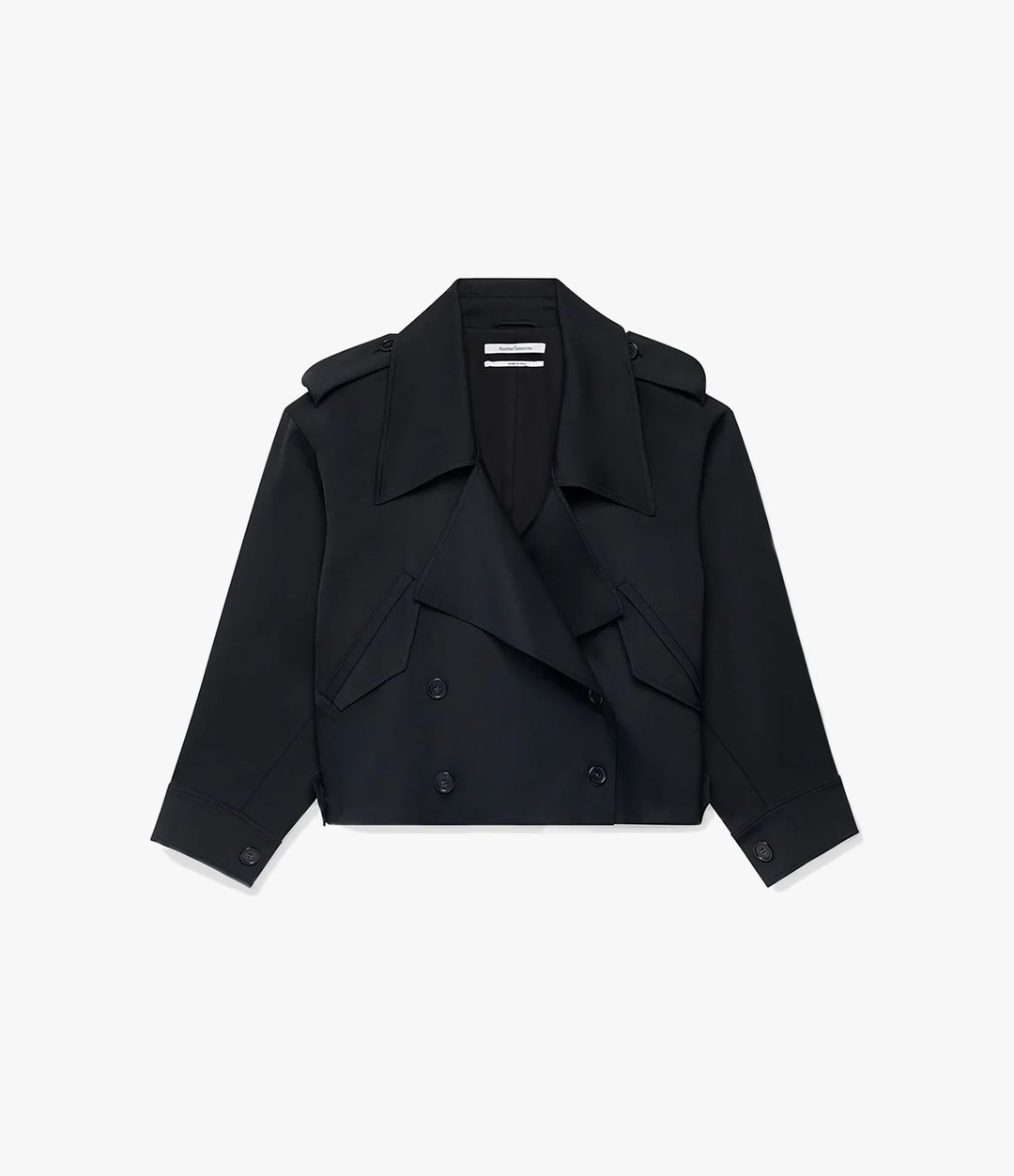 Fluid Cropped Trench | Black