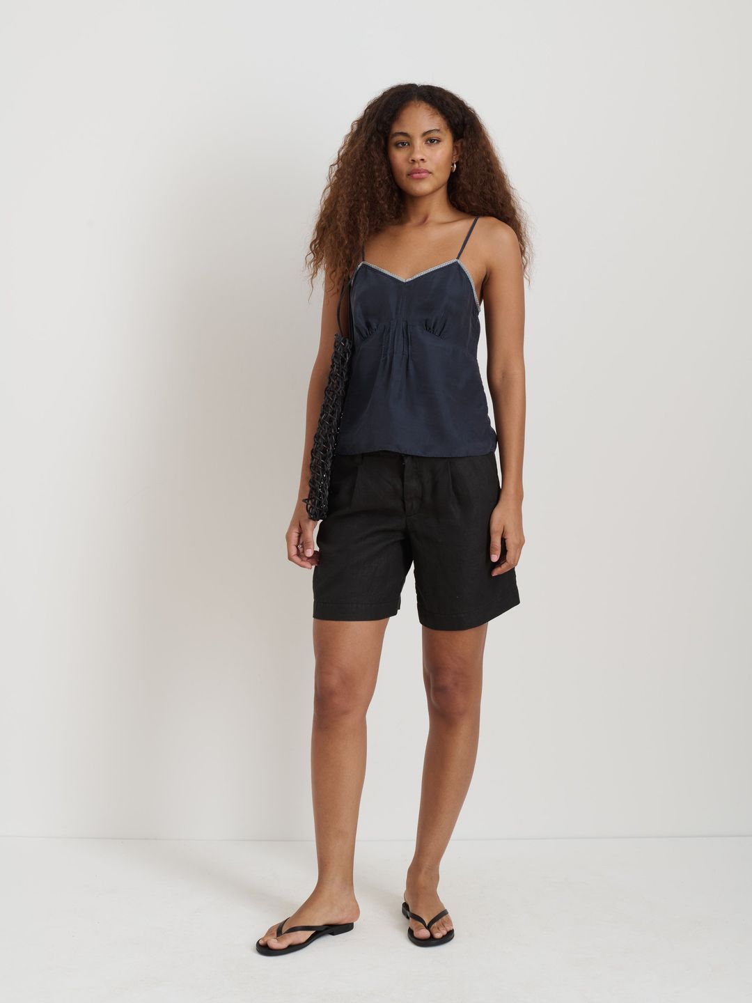 Luna Pleated Short In Linen