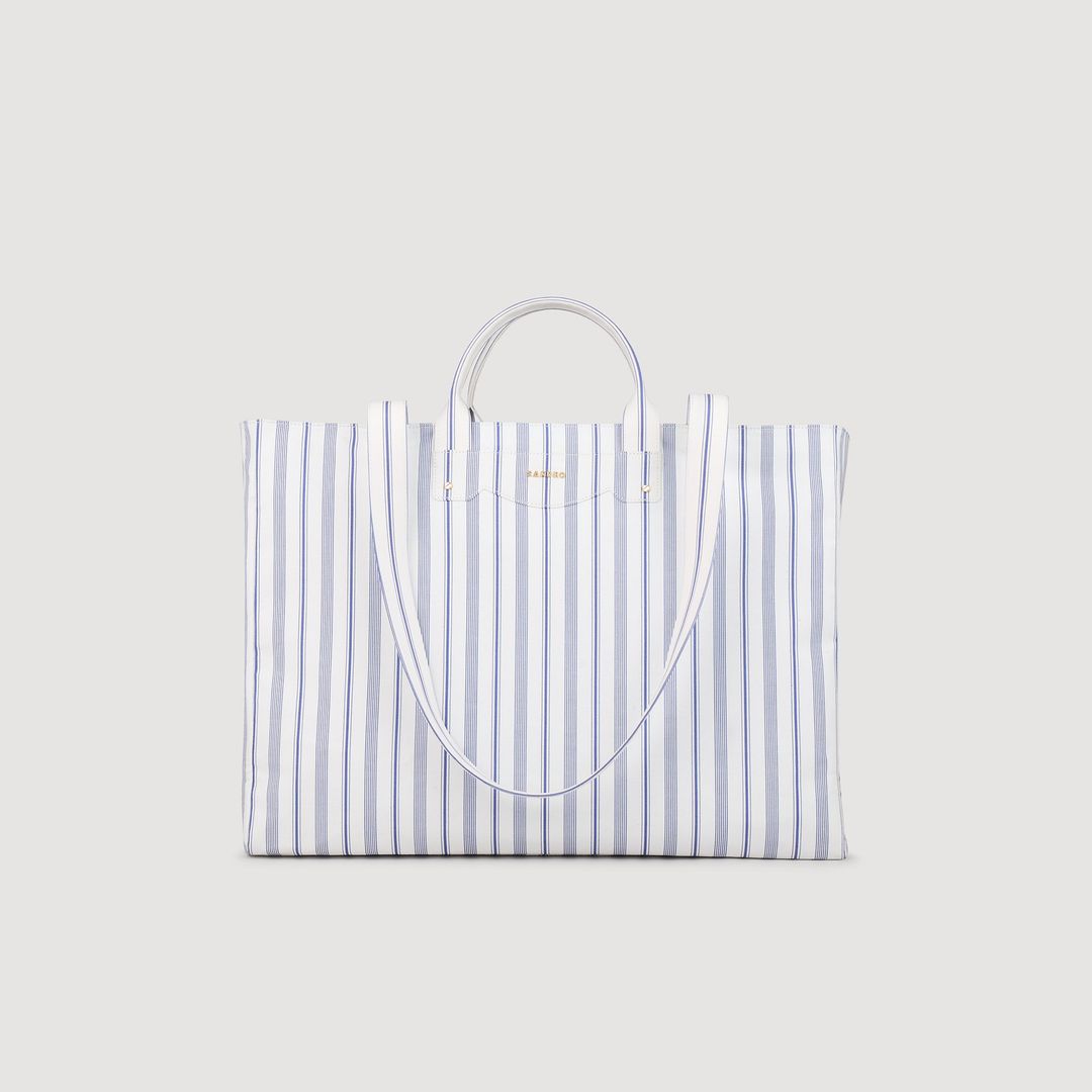 Striped canvas tote bag #2