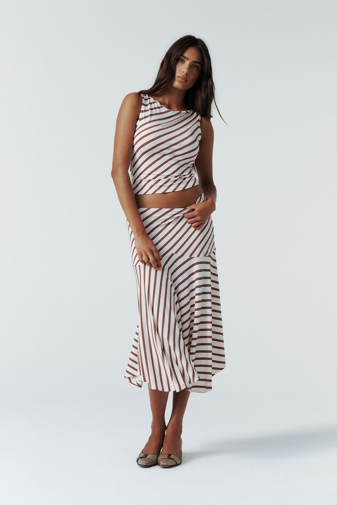 Maeve Midi Skirt | Stripe #4