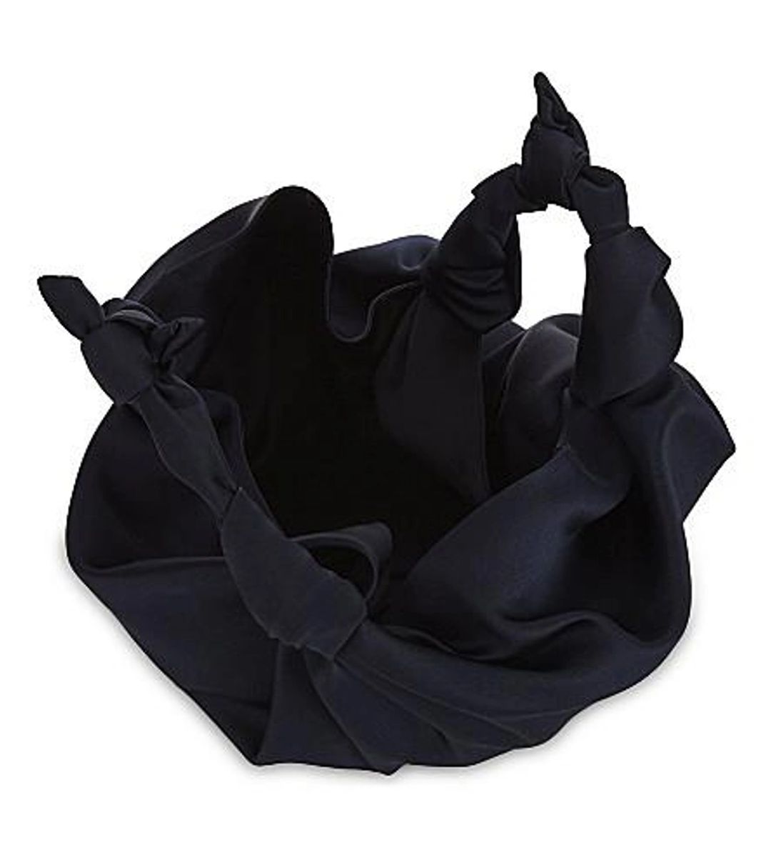 The Ascot Small Satin Hobo Bag In Navy #5