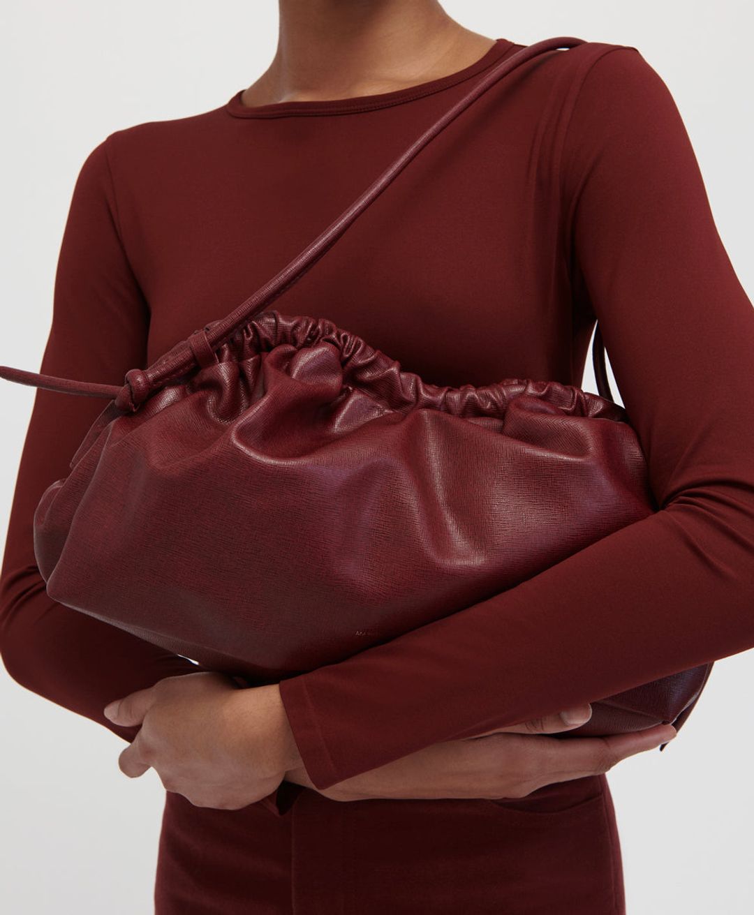 Oversized Cloud Clutch - Claret
