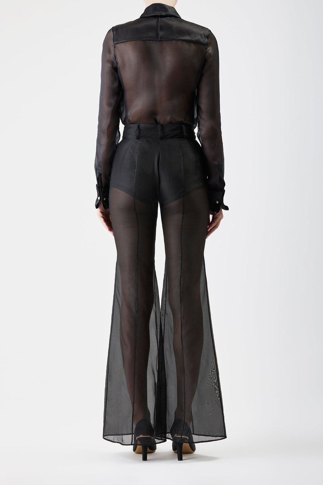 Rhein Sheer Pant in Black Silk Organza #3