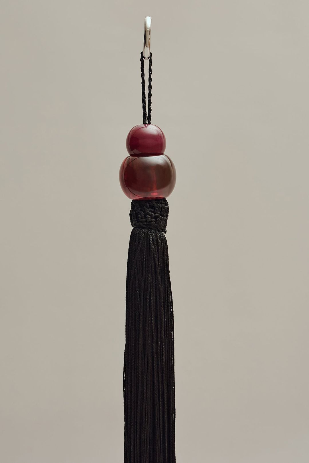 Large Cadenza Tassel in Leather and Acrylic #2
