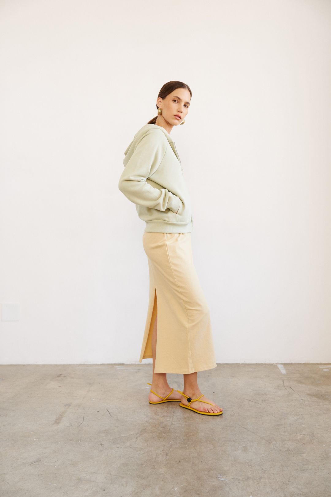 The Column Skirt in Butter #8