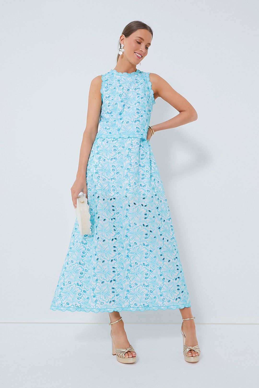 Champagne Nappa Rivka Platform Heels #5