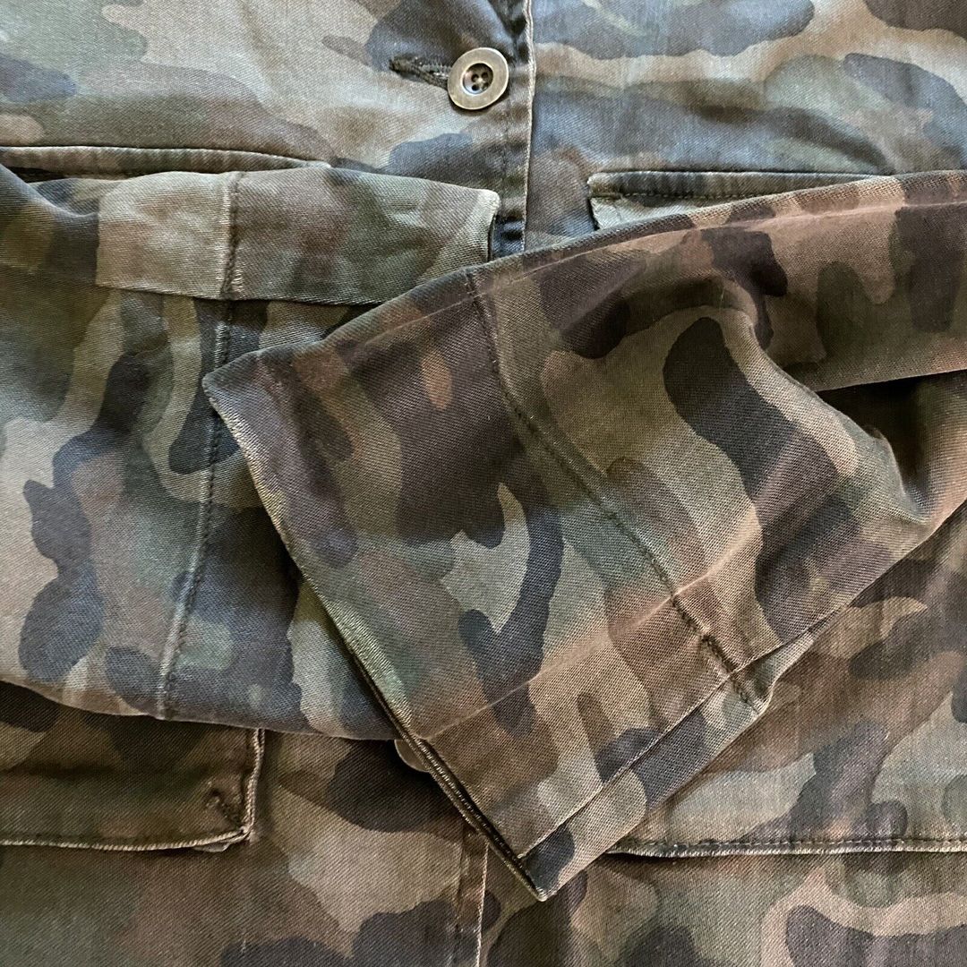 Cropped military style camo jacket #4