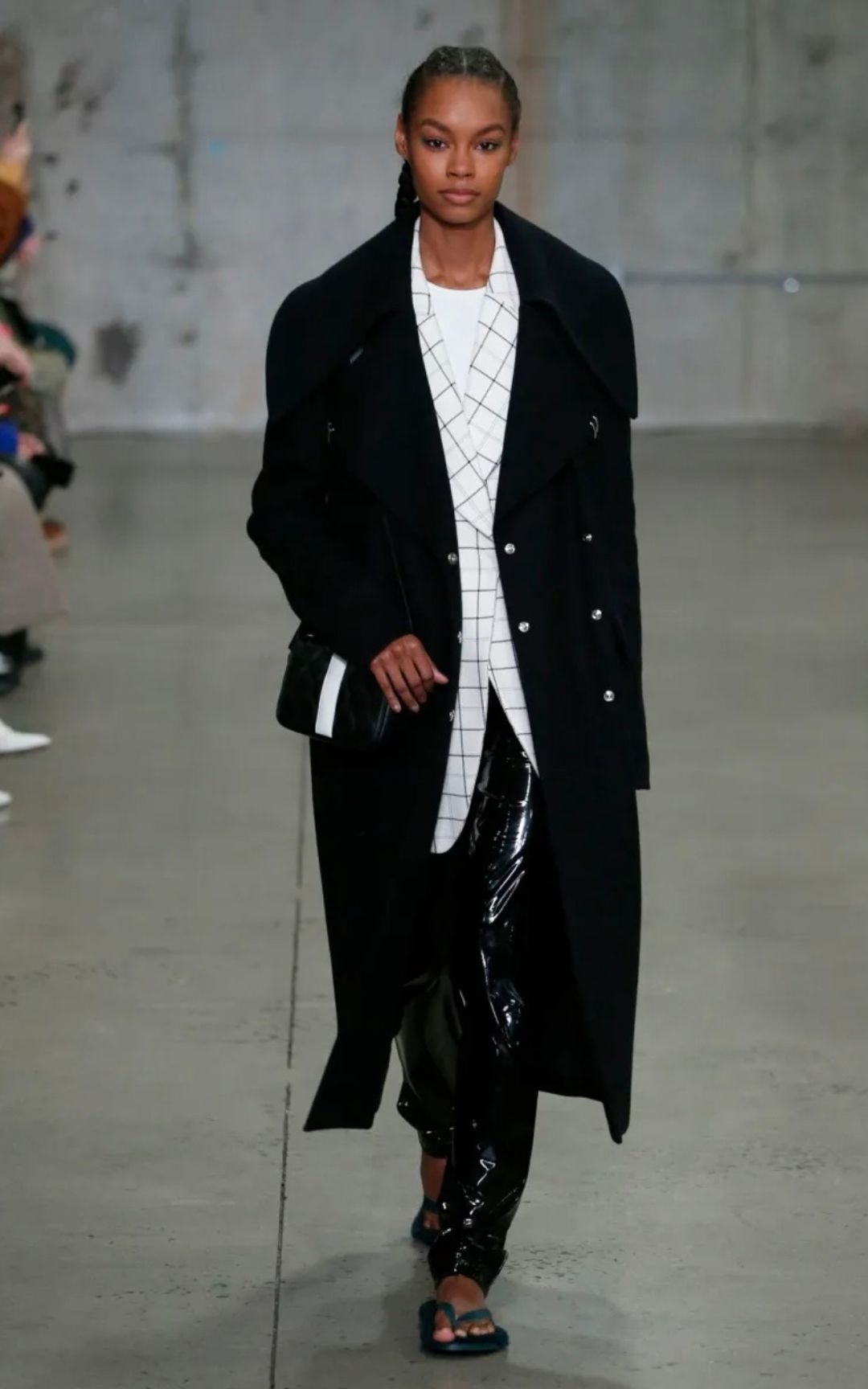 Recycled Wool Maxi Coat - Black