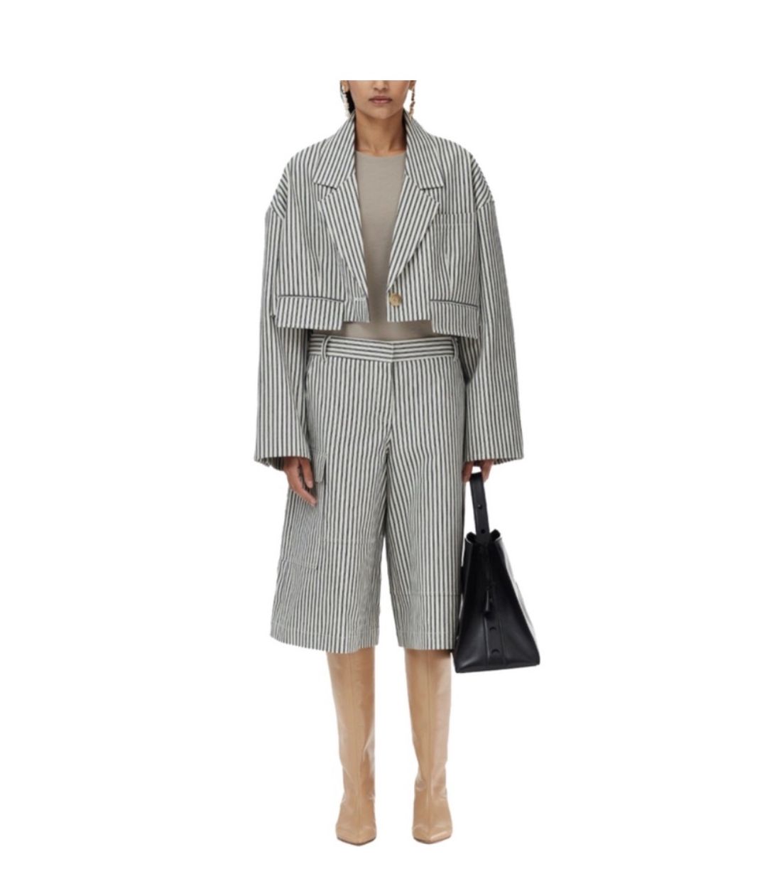 Tibi railroad shorts