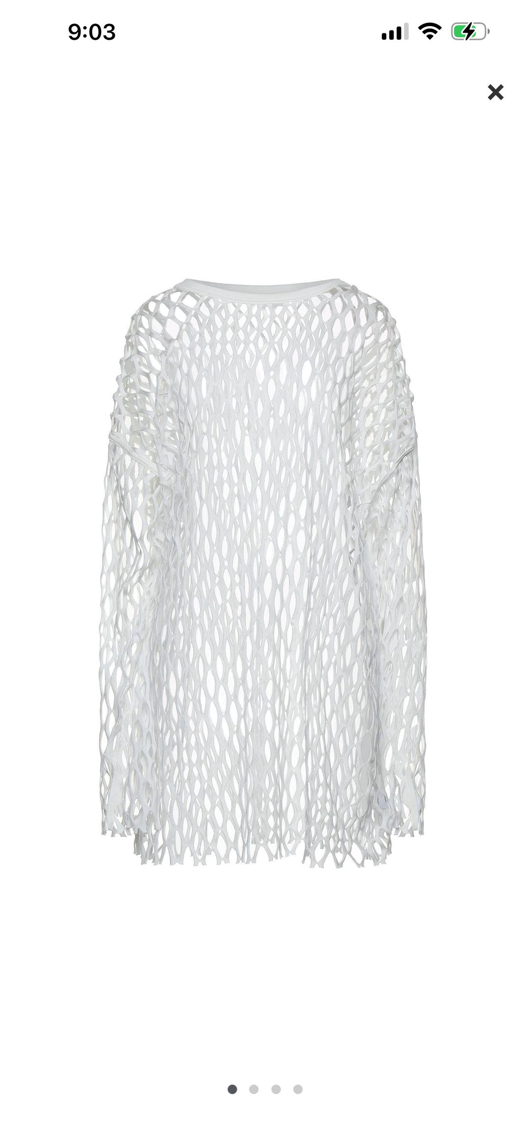 Mesh long sleeve top
